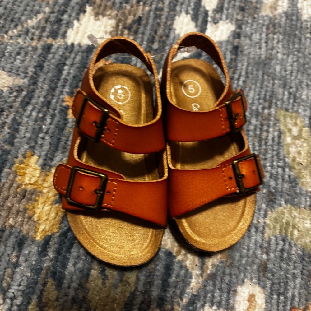 Cat & Jack Orange and Tan Kids Sandals